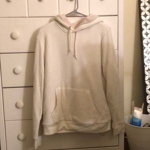 white fuzzy hoodie